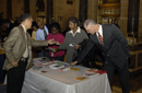 Local civic and community based organizations exhibit information about programs and volunteer opportunities in the Dept. of Commerce main lobby