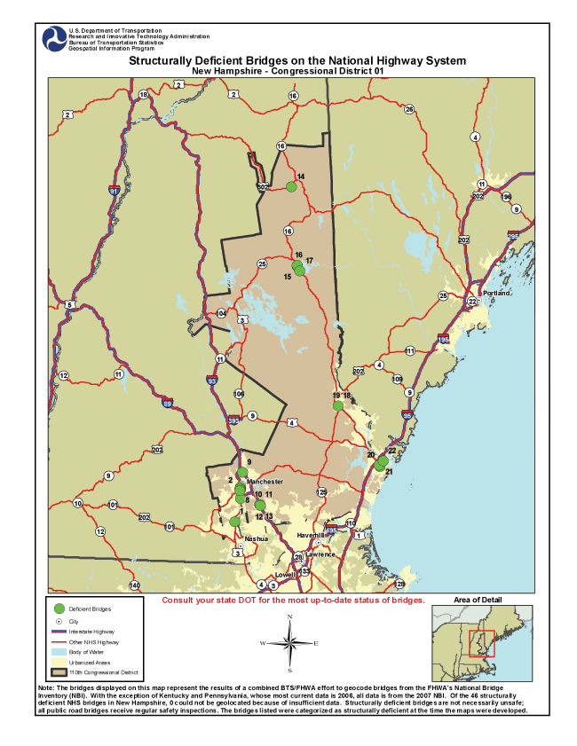 New Hampshire (Congressional District 1). If you are a user with disability and cannot view this image, call 800-853-1351 or email answers@bts.gov.