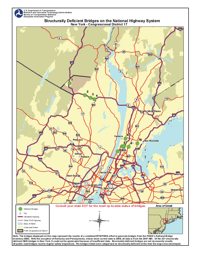 New York (Congressional District 17). If you are a user with disability and cannot view this image, call 800-853-1351 or email answers@bts.gov.