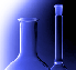 blue flasks