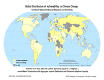 Download A2 low-temp, aggregate impacts and enhanced adaptive capacity 2050 Map Below