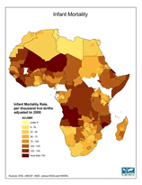 Download IMR Adjusted to 2000 Africa Map Below