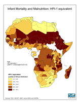 Download IMR and Underweight HPI Africa Map Below