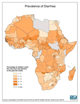 Download Prevalence of Diarrhea Africa Map Below