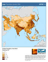 Download Population Density 2000 Asia Map Below