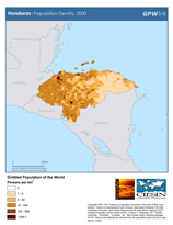 Download Population Density 2000 Honduras Map Below