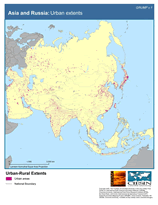 Download Urban Extents Asia and Russia Map Below
