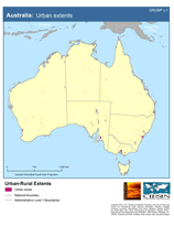 Download Urban Extents Australia Map Below