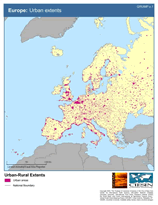 Download Urban Extents Europe Map Below