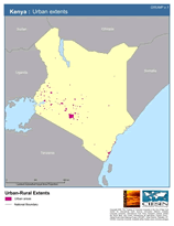 Download Urban Extents Kenya Map Below