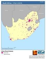 Download Urban Extents South Africa Map Below