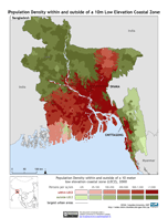Download Bangladesh 10m LECZ and population density Map Below