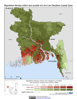 Download Bangladesh 5m LECZ and population density Map Below