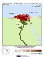 Download Egypt 10m LECZ and population density Map Below