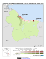 Download Guyana and Suriname 10m LECZ and population density Map Below