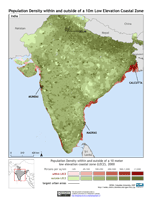 Download India 10m LECZ and population density Map Below