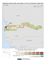 Download The Gambia 10m LECZ and population density Map Below