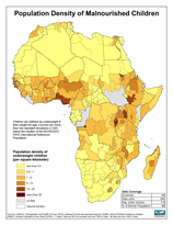 Download Population Density of Underweight Children Africa Map Below