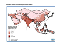 Download Population Density of Underweight Children Asia Map Below