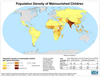 Download Population Density of Underweight Children Map and Table World Map Below