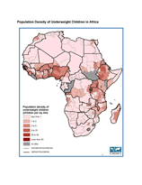 Download Population Density of Underweight Children in Africa pink Map Below