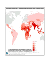 Download Underweight and Population Density Index World Map Below