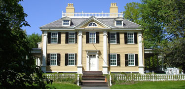 South facade of Longfellow House.