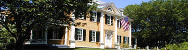 View of Longfellow House at 105 Brattle Street, Cambridge.