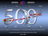 Logo: Open Skies 500th--In the Spirit of Openness, Transparency, and Cooperation--In Commemoration of the 500th Observation Flight, July 2008