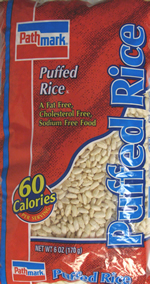 Label from Pathmark Puffed Rice