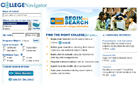 College Navigator Site Screen Capture