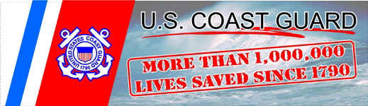 bumper sticker: USCG-- more than 1 million lives saved