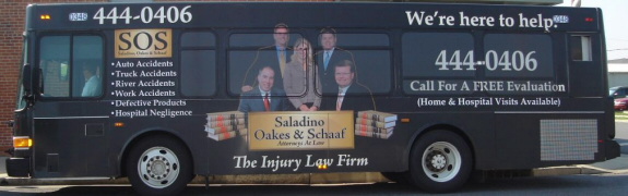 The Injury Law Firm Full Bus Wrap