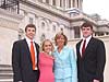 Congresswoman Emerson and her Summer 2004 interns Brandon Schubert, Lauren Parks, and Stuart Carraway on the steps of the U.S. Capitol.