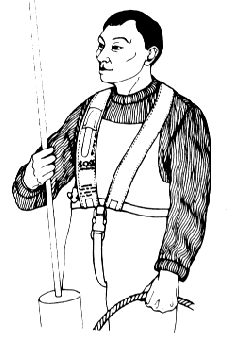 Figura 11 Suspendedores (sin inflar), no aprobados por el USCG. (Fuente: ASGCP [1992]. Reimpreso con permiso. Dibujo realizado por S. Laurie) 