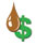 This graphic depicts an oil drop and a dollar sign.