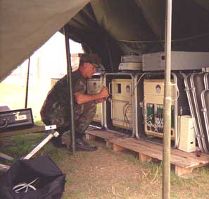 U.S. Armed Forces supported with satellite communications.