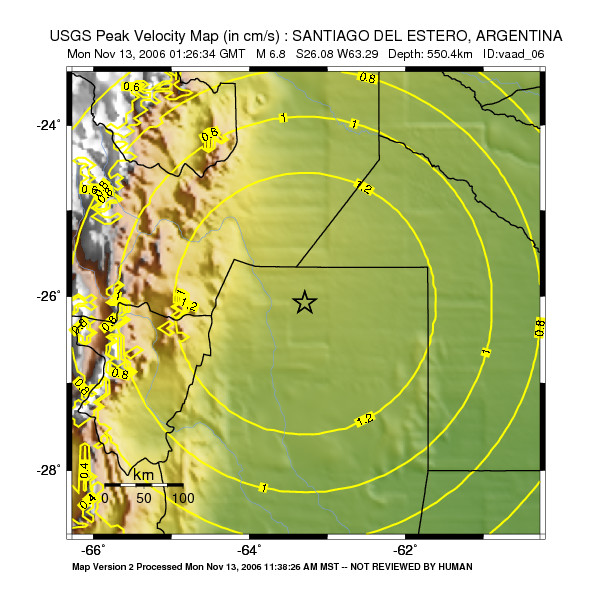 Peak Ground Velocity Image