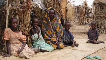Darfur mother and children