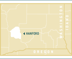 Map of Hanford