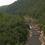 View of O&W bridge from gorge fly thru