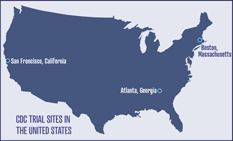 CDC Trials Sites in the United States