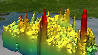 TRMM is the only satellite that can provide rain structure information over open oceans. Remove the clouds and two deep towers are observed. The tower in the center is located in the hurricane's eye wall.