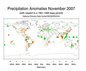 November's Precipitation Anomalies in Millimeters