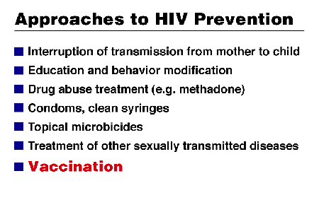 Approaches to HIV Prevention