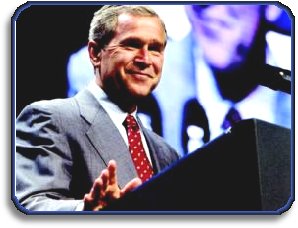 President George W. Bush addresses the conference.