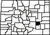 Image of Colorado counties with Crowley county highlighted.