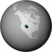 Image of the globe centered at 40 degrees latitude and -110 degrees longitude.