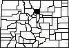 Image of Colorado Counties with Boulder County highlighted.
