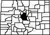 Image of Colorado Counties with Park County highlighted.